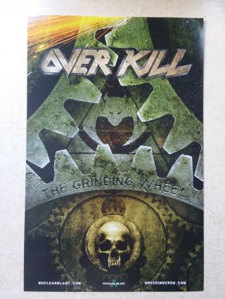Overkill Rare Promo Poster The Grinding Wheel 11x17