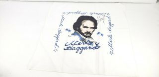 Vintage Merle Haggard Tour Bandana 90s Country Music Western Rare Handkerchief