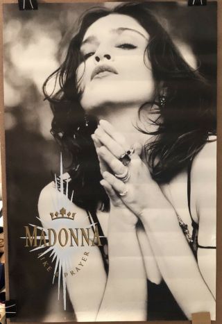 Madonna Like A Prayer Promotional Poster Vintage 1989 Warner Bros