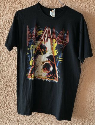Vintage 80s Def Leppard T Shirt 1987 Hysteria Tour Concert Rock Band Xlarge