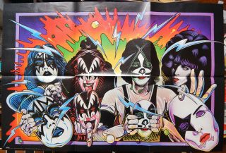 Kiss Poster By Victor Stabin & Casablanca Record & Filmworks (1980) [22x33]