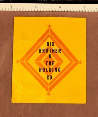 Janis Joplin/big Brother & The Holding Co.  Vintage Logo Sticker