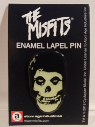 Misfits Glow In The Dark Enamel Pin Horror Punk
