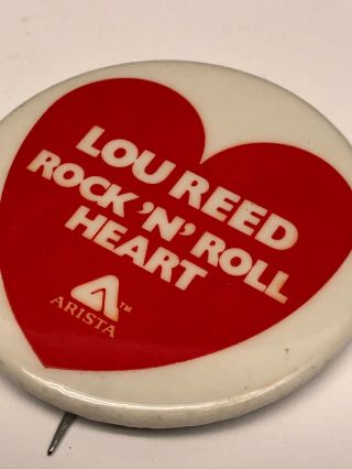 Vintage Lou Reed Velvet Underground Pinback Badge Button Pin Music