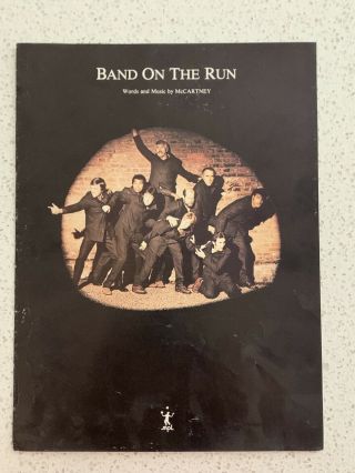 The Beatles Paul & Linda Mccartney " Band On The Run " 1974 Sheet Music