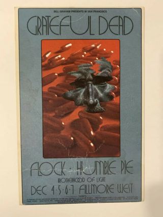 Bg - 105 Grateful Dead Bill Graham Handbill Flock Humble Pie Advertising On Back