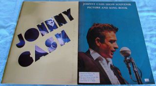 Johnny Cash; 1975 Concert Tour Program And 1966 Picture Souvenir And Song Book