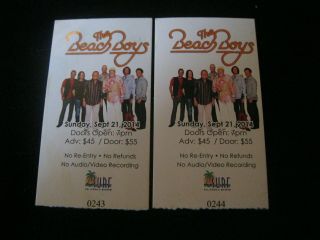 2 The Beach Boys At Surf Ballroom Sept.  21,  2014 Ticket Stubs