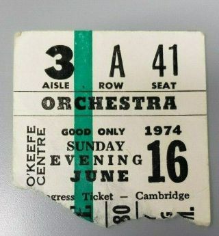 David Bowie Concert Ticket Stub 6/16/74 Toronto Diamond Dogs Tour