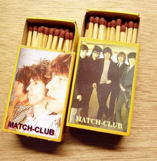 Rolling Stones - Set Of 2 Vintage Matchboxes - - Belgium