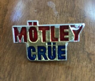 Vintage Motley Crue Script Pin