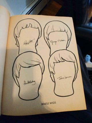 THE BEATLES Official Coloring Book 1964 with B&W Photographs 4 pages colored in 5