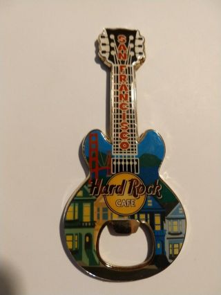 Classic Guitar Bottle - Opener Magnet From Hard Rock Cafe - San Francisco