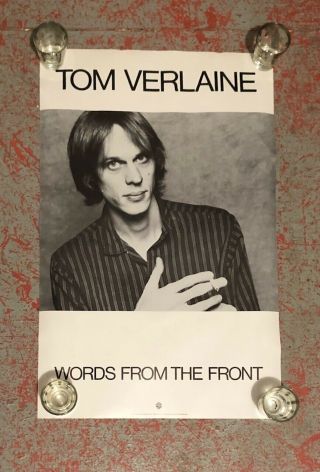 Tom Verlaine Orig 1982 Record Store Small Promo Poster 1982 Television Cbgb 