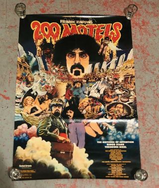 Frank Zappa Mothers Of Invention Orig.  200 Motels Promo Poster 1970 