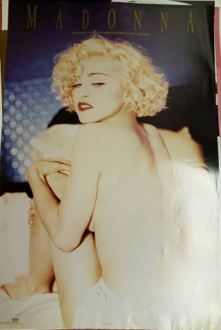 Madonna Blonde Ambition World Tour Poster 1990 Boytoy Rare Official 23x35