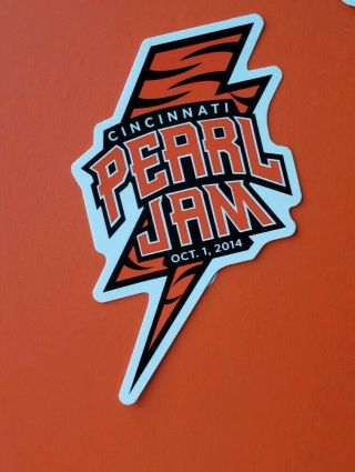 Pearl Jam Vedder Sticker Cincinnati Bengals Away Shows