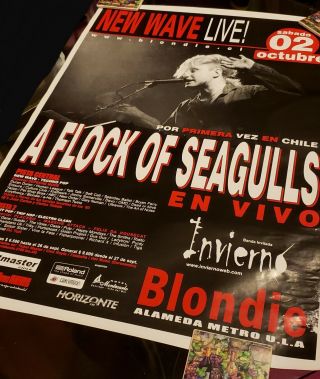 A Flock Of Seagulls Poster Rare Chile South America