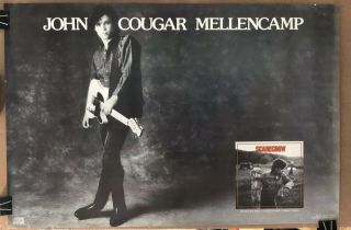 John Cougar Mellencamp Scarecrow Rare Promotional Poster 1986 Polygram