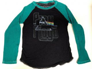 Pink Floyd Dark Side Of The Moon Toddler Kids Black/green Raglan T Shirt Sz 4t