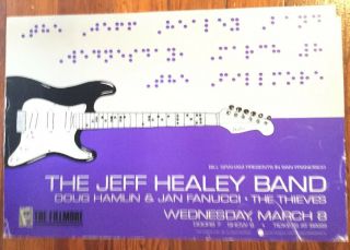 Bill Graham Presents The Jeff Healey Band Concert Poster,  Fillmore