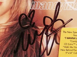 MANDY MOORE signed CD COVER INSERT I Wanna Be With You Special Edition 2
