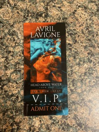 Avril Lavigne Tour Commemorable Vip Ticket