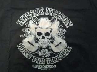 Willie Nelson Born For Trouble T Shirt Sz Med