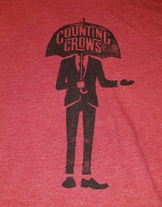 Counting Crows T Shirt Size M Red Umbrella