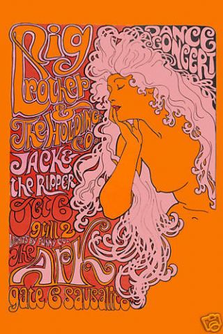 Psychedelic: Janis Joplin & Big Brother The Ark Concert Poster 1967 12x18