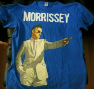 Morrissey 25 Live Blue T - Shirt Size Large Concert 2015 The Smiths