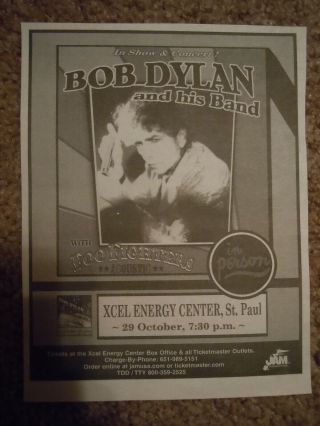 10/29/06 Bob Dylan And Band / Foo Fighters @ St.  Paul Mn (concert Ad)
