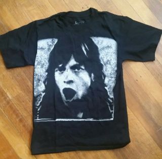Rolling Stones Mick Jagger Exile On Main Street Official Black Tee Size Small