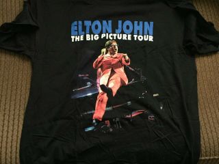 Elton John - The Big Picture Vintage 1997/98 Tour T - Shirt - 2 Sided - Size Xl