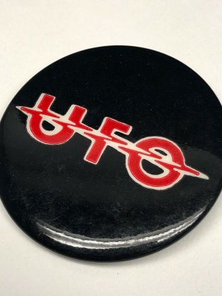 Vintage Ufo Pinback Badge Button Pin Music Radio Band