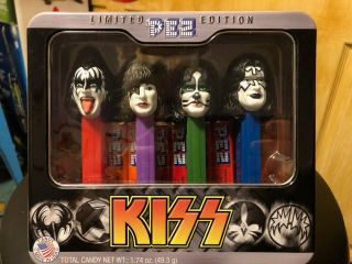 Kiss Pez Limited Edition 4 Pc Set In Collectible Tin Nib 2013 Live Nation
