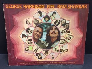 Vintage George Harrison / Ravi Shankar 1974 North American Tour Program