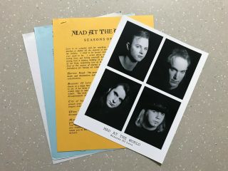 Mad At The World Press Kit Bio 8x10 B&w Promo Photo From Seasons Of Love