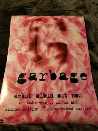 Garbage 1995 Debut Album Poster Rare Feathers