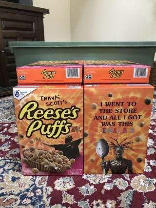 One Box Of Travis Scott X Reeses Puffs Cereal Limited Edition Regular Size Rare
