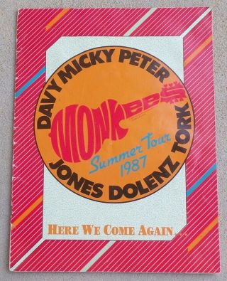 The Monkees Summer Tour 1987 " Here We Go Again " With " Weird Al " Yankovic Book