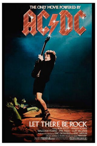 Classic Rock: Ac/dc Let There Be Rock Usa Movie Poster Circa 1980