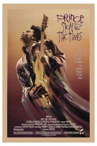 Rock: Prince Sign Of The Times Movie Poster Usa Release 1987