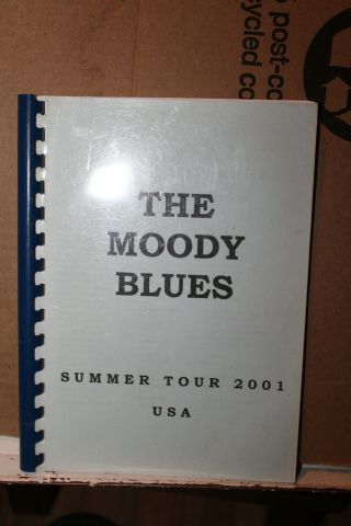 2001 Summer Tour The Moody Blues Concert Itinerary Rare