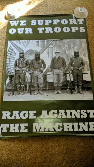 Rage Against The Machine Poster Support Our Troops Green Ratm 24x36 Oop Us