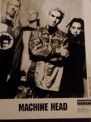 Machine Head B&w 8x10 Promo Photo Picture 1999