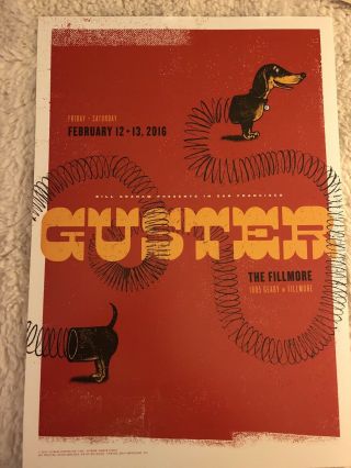 Guster | Fillmore,  Sf | 2017 Concert Poster 13x19
