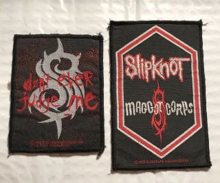 2 Slipknot Logo Embroidered Patches 1998,  1999