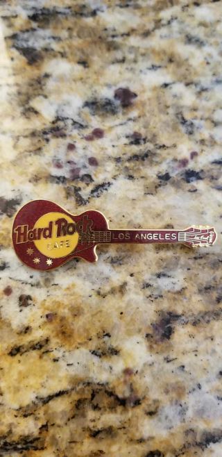 Hard Rock Cafe Los Angeles Pin Red Gibson Guitar