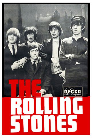 British Rock: The Rolling Stones Decca Group Photo Promotional Poster 1965 13x19